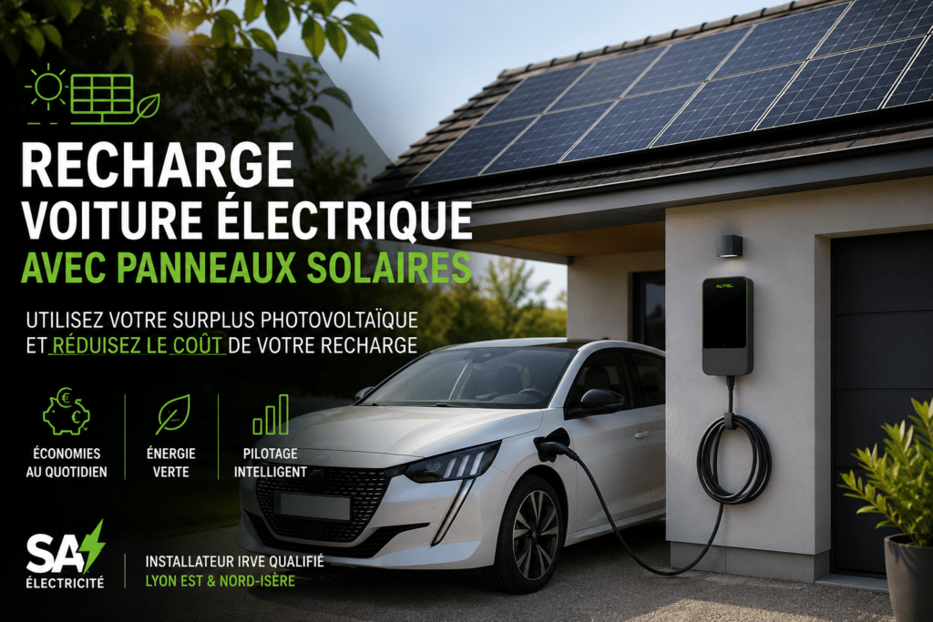 Recharge voiture électrique avec panneaux solaires